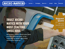 Tablet Screenshot of micro-matics.com